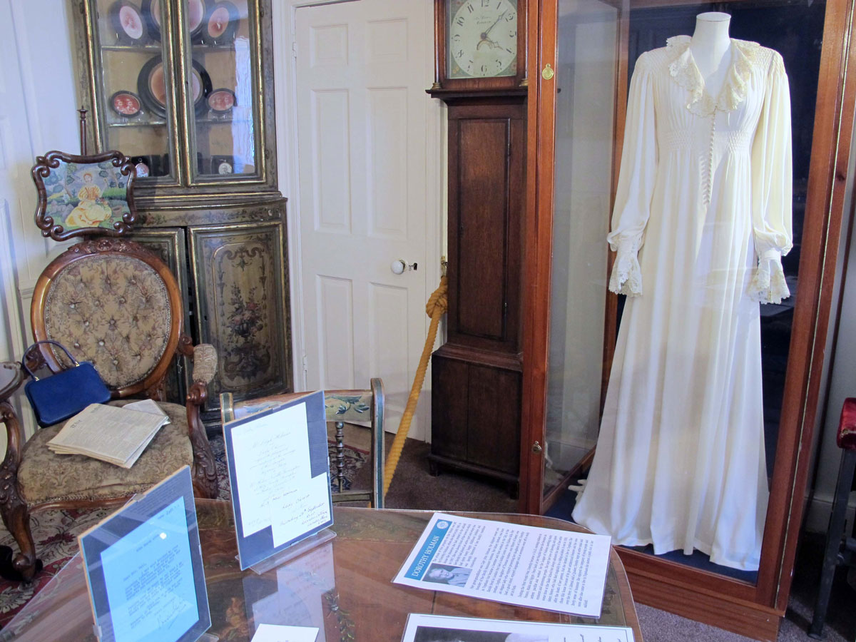 The Merchant's House Front Room showing Vivien Leigh's Nightdress from Gone with the Wind