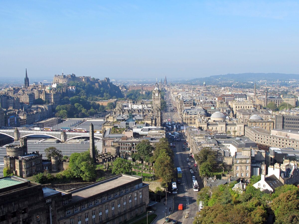 09 The Castle and Princes St from the Nelson Monument The Castle and Princes Street from the Nelson Monument