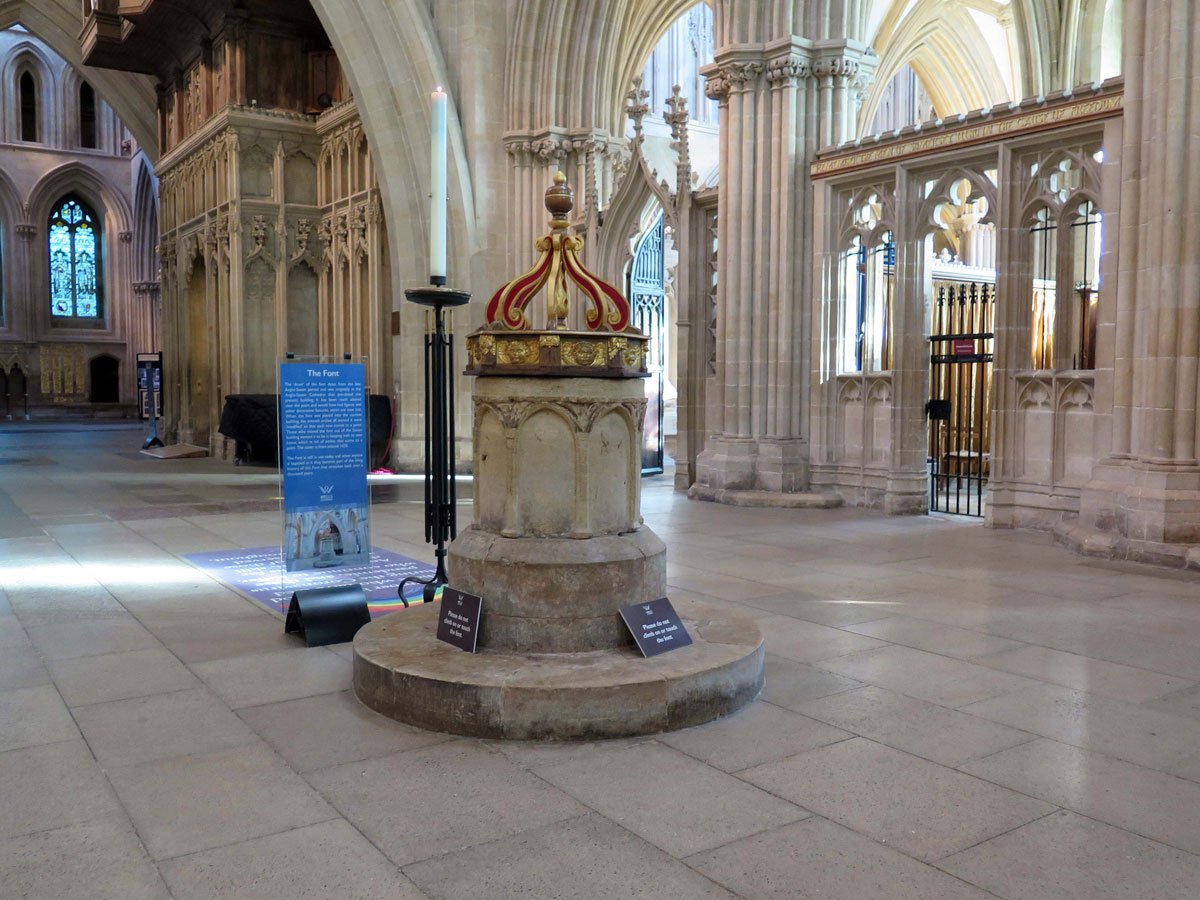 09-The-Font-from-the-original-Saxon-Church-can-still-be-seen-in-the-Cathedral's-South-Transept